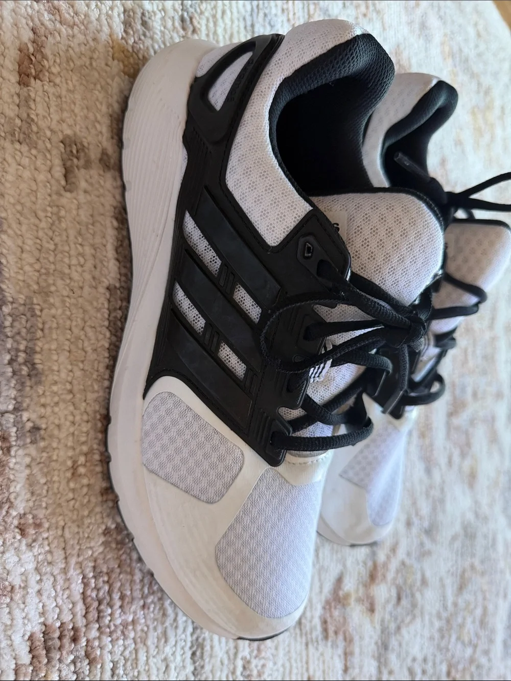 White and Black Ladies Adidas Sneakers